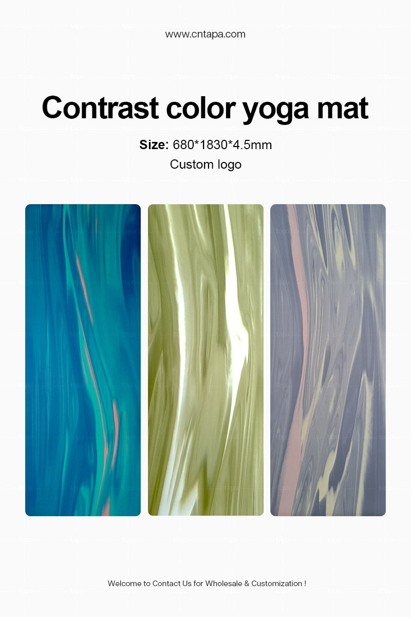cntapa - Contrast color yoga mat