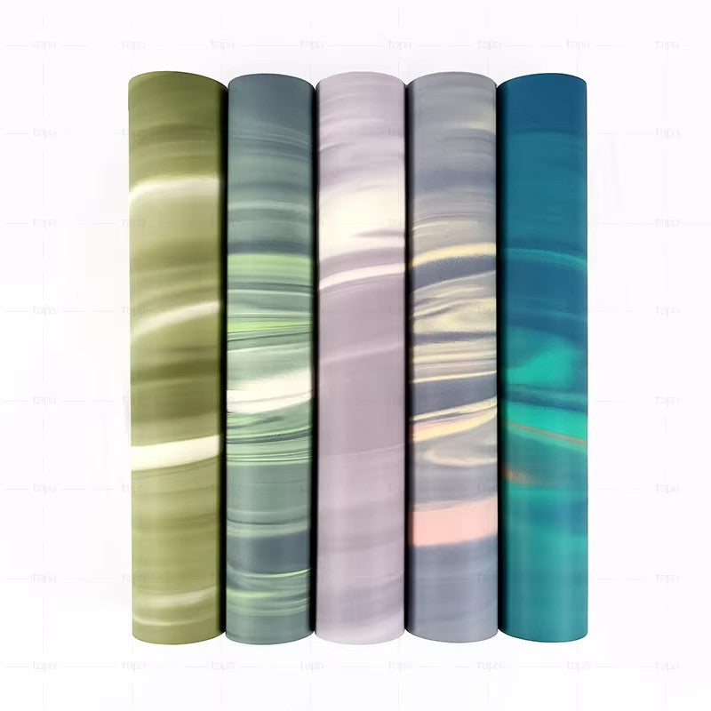 New Upgraded Coconut Fiber PU Rubber Yoga Mat Contrast Color Non Slip Yoga Mat Wholesale