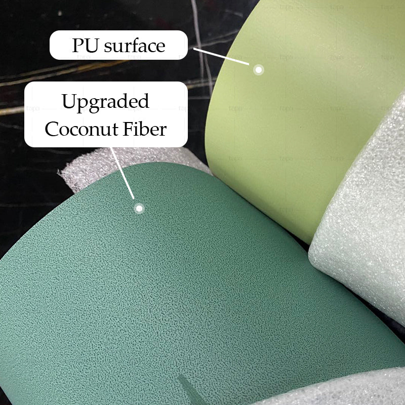Upgraded Coconut Fiber PU Yoga Mat Custom Printed Anti Slip Eco Friendly Custom Rubber Yoga Mat for Studio