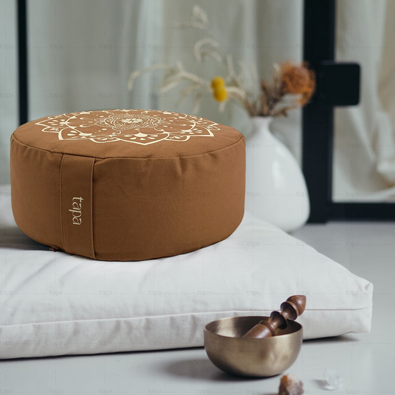 Custom Premium Natural Buckwheat Hull Meditation Cushion Floor Pillow For Home Office Outdoor Round Yoga Bolsters Cushions